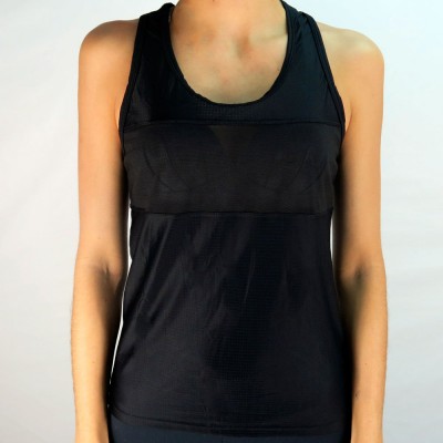 573 - Camiseta Fitness com Tule Mariella Moda 